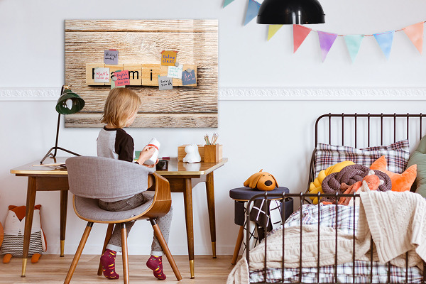 Dry erase board magnetic A set for presenting photos on the wall