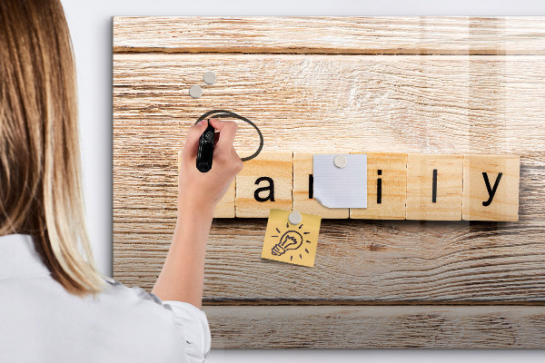 Dry erase board magnetic A set for presenting photos on the wall
