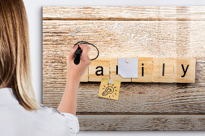 Dry erase board magnetic A set for presenting photos on the wall