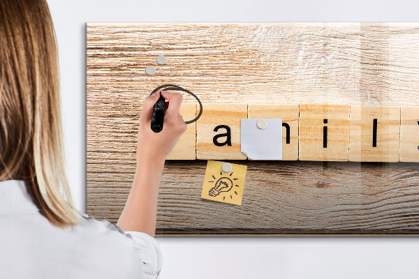 Dry erase board magnetic A set for presenting photos on the wall