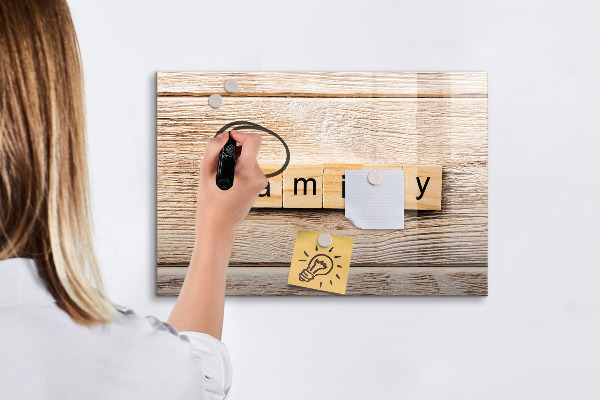 Dry erase board magnetic A set for presenting photos on the wall