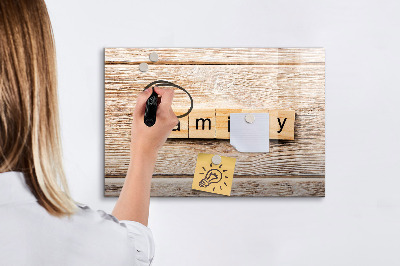 Dry erase board magnetic A set for presenting photos on the wall