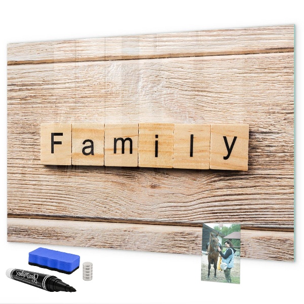 Dry erase board magnetic A set for presenting photos on the wall