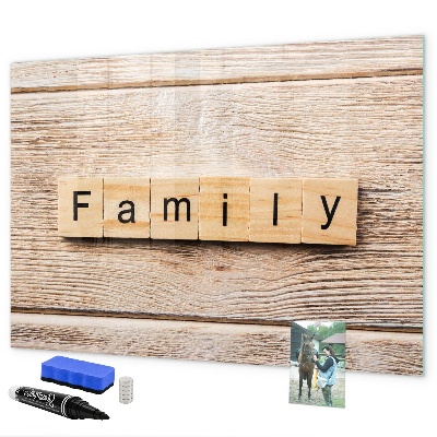 Dry erase board magnetic A set for presenting photos on the wall