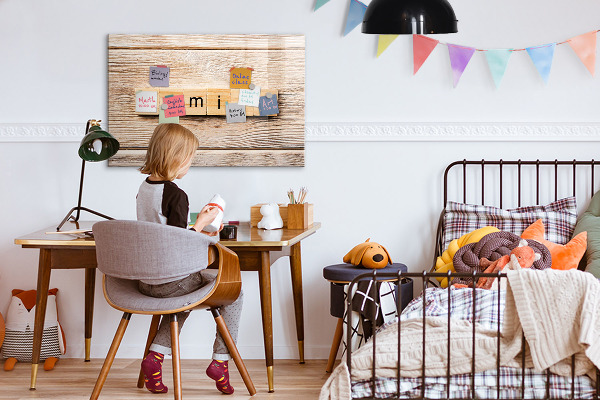 Dry erase board magnetic A set for presenting photos on the wall