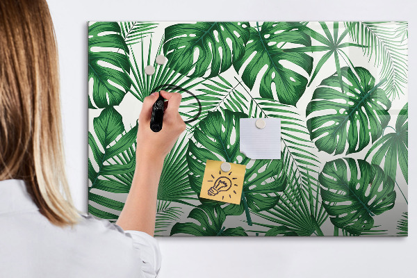 Magnetic dry erase board Green board for photos and notes