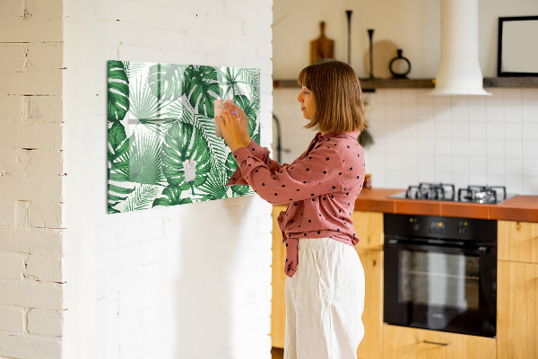 Magnetic dry erase board Green board for photos and notes