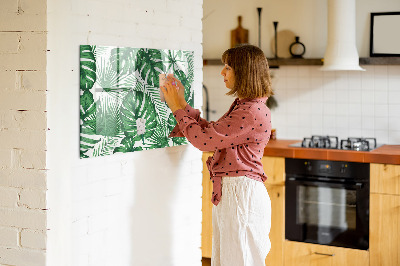Magnetic dry erase board Green board for photos and notes