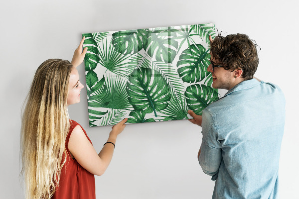 Magnetic dry erase board Green board for photos and notes