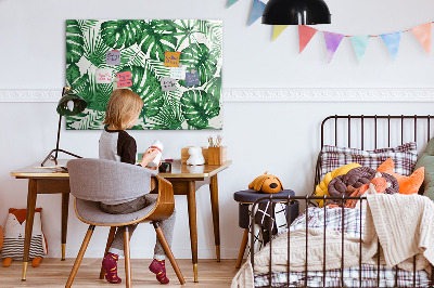 Magnetic dry erase board Green board for photos and notes
