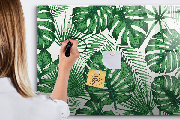 Magnetic dry erase board Green board for photos and notes