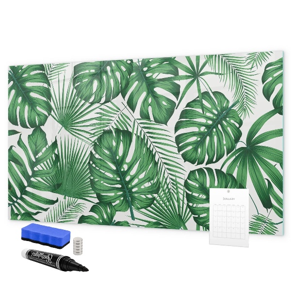 Magnetic dry erase board Green board for photos and notes