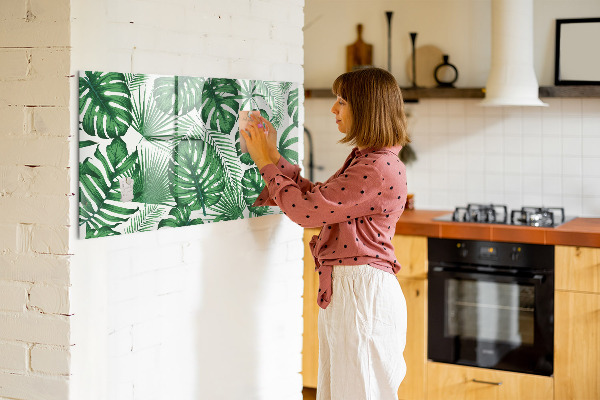 Magnetic dry erase board Green board for photos and notes