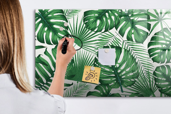 Magnetic dry erase board Green board for photos and notes