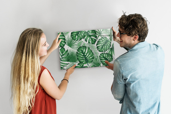 Magnetic dry erase board Green board for photos and notes