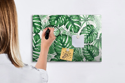 Magnetic dry erase board Green board for photos and notes