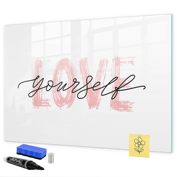 Magnetic dry erase board Board for photos and notes