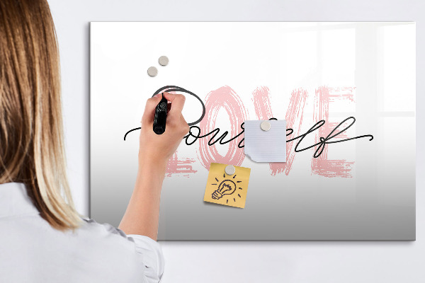 Magnetic dry erase board Board for photos and notes