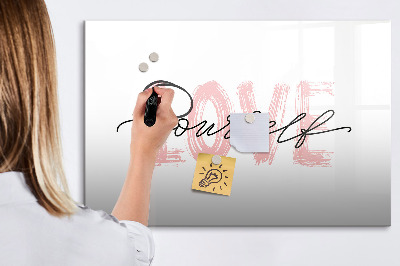 Magnetic dry erase board Board for photos and notes
