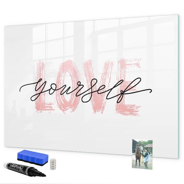 Magnetic dry erase board Board for photos and notes