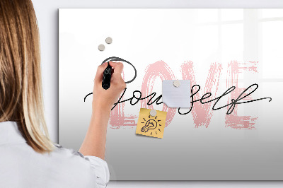 Magnetic dry erase board Board for photos and notes