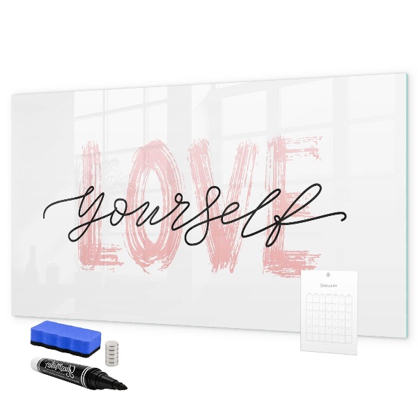Magnetic dry erase board Board for photos and notes