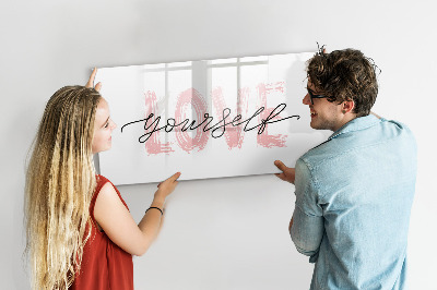Magnetic dry erase board Board for photos and notes