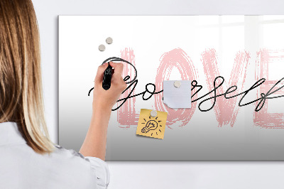 Magnetic dry erase board Board for photos and notes