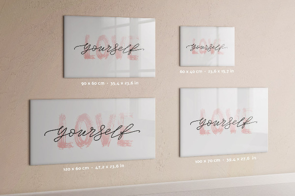 Magnetic dry erase board Board for photos and notes