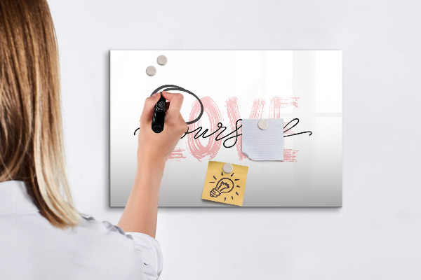 Magnetic dry erase board Board for photos and notes