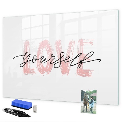 Magnetic dry erase board Board for photos and notes