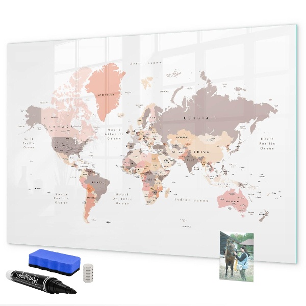 Magnetic dry erase board A memory map with your favorite photos