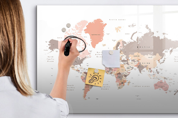 Magnetic dry erase board A memory map with your favorite photos