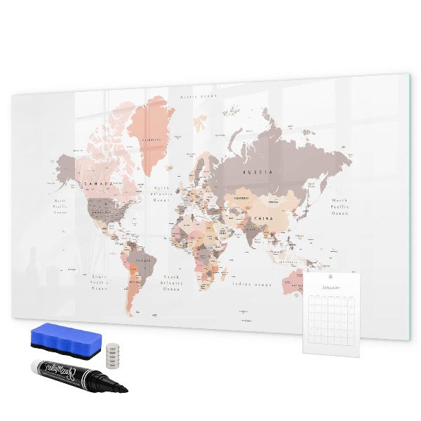 Magnetic dry erase board A memory map with your favorite photos