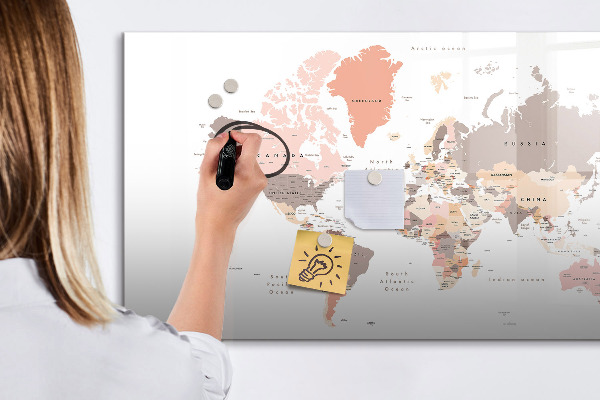 Magnetic dry erase board A memory map with your favorite photos