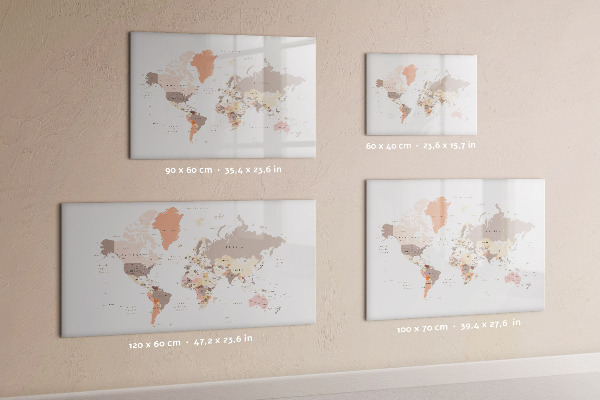 Magnetic dry erase board A memory map with your favorite photos