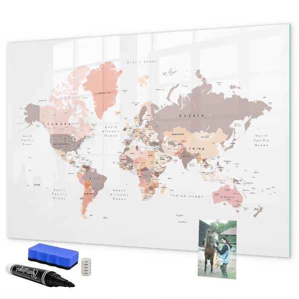 Magnetic dry erase board A memory map with your favorite photos