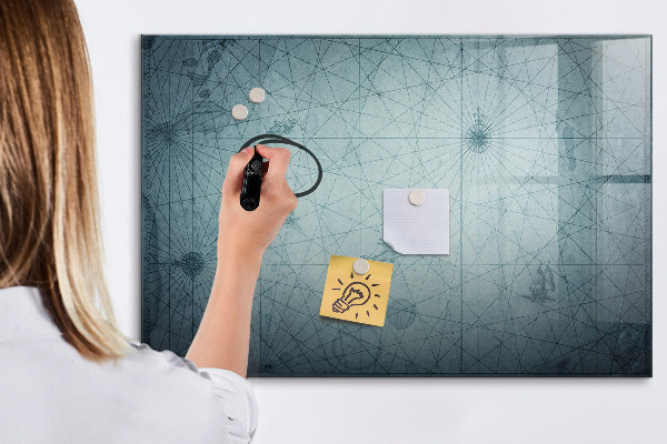 Dry erase board magnetic A stylish board for notes and photos