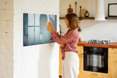 Dry erase board magnetic A stylish board for notes and photos