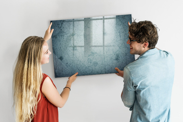 Dry erase board magnetic A stylish board for notes and photos