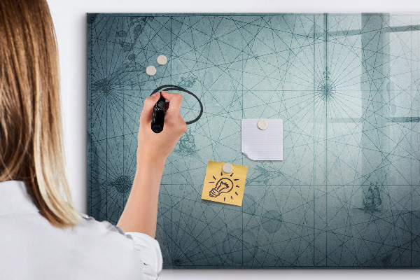 Dry erase board magnetic A stylish board for notes and photos