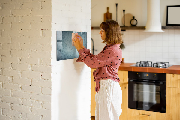 Dry erase board magnetic A stylish board for notes and photos