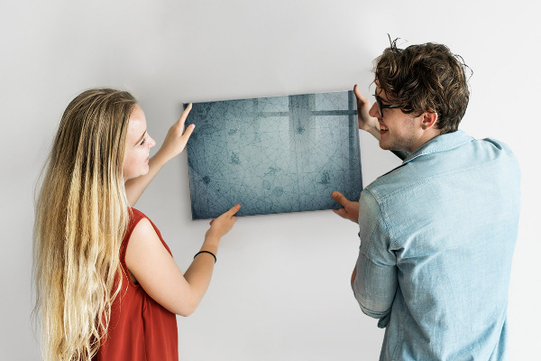 Dry erase board magnetic A stylish board for notes and photos