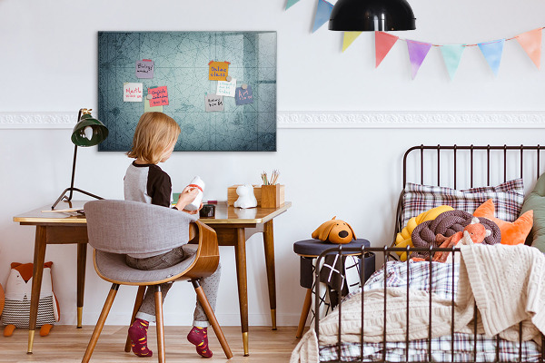 Dry erase board magnetic A stylish board for notes and photos