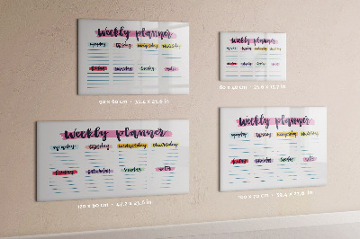 Magnetic dry erase board Weekly planner with space for photos
