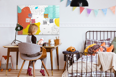 Magnetic dry erase board Creative board for photos and notes