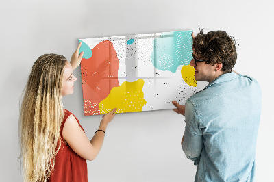 Magnetic dry erase board Creative board for photos and notes