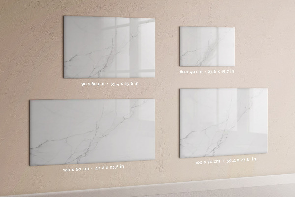 Magnetic dry erase board Modern board for notes and photos