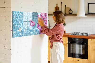 Dry erase board magnetic Joyful moments by the water with flamingos