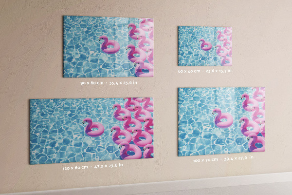 Dry erase board magnetic Joyful moments by the water with flamingos